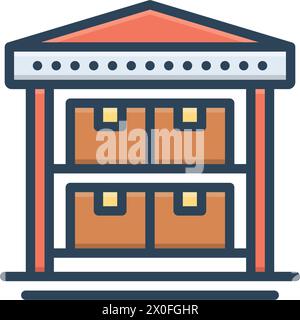 Icon for inventory, warehouse Stock Vector