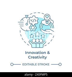 Innovation and creativity soft blue concept icon Stock Vector