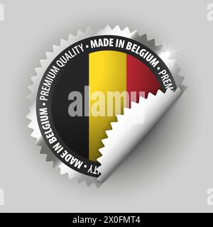 Made in Belgium graphic and label. Element of impact for the use you want to make of it. Stock Vector