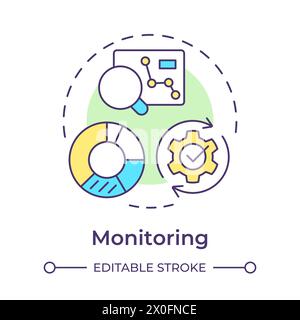 BPM monitoring multi color concept icon Stock Vector