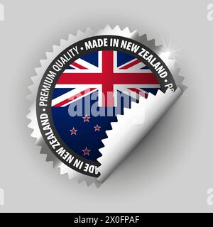 Made in Newzealand graphic and label. Element of impact for the use you want to make of it. Stock Vector