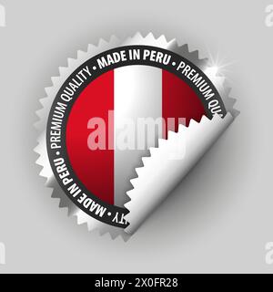 Made in Peru graphic and label. Element of impact for the use you want to make of it. Stock Vector