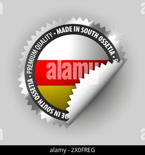 Made in South Ossetia graphic and label. Element of impact for the use you want to make of it. Stock Vector