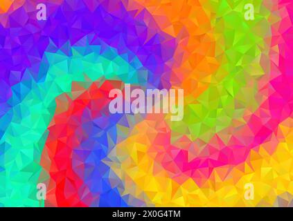 Abstract background with a multi coloured low poly design Stock Vector
