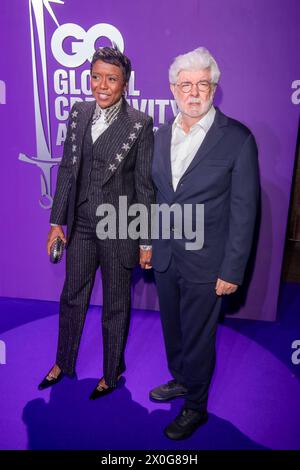 George Lucas and Mellody Hobson attend the Red Carpet of the closing ...