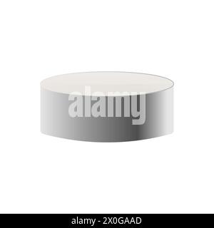 Vector podium, pedestal for product presentation, isolated white background Stock Vector
