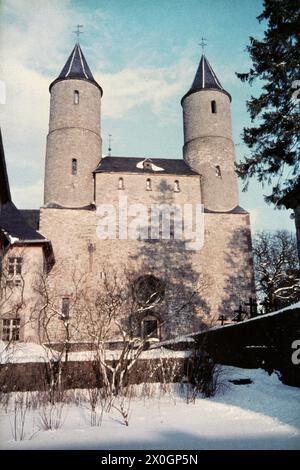 The basilica (western work) of the monastery Steinfeld in Kall in winter. [automated translation] Stock Photo