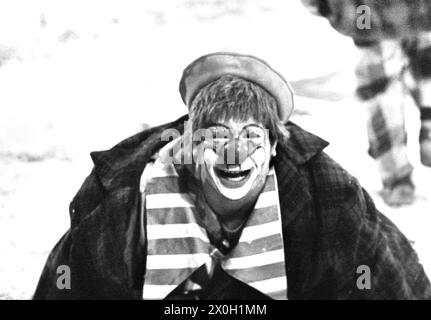 Photo taken at Zirkus Krone during the performances. The picture shows the circus clown. [automated translation] Stock Photo
