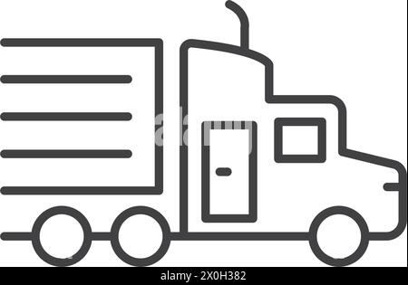 Truck icon in flat style. Freight vector illustration on isolated background. Delivery sign business concept. Stock Vector