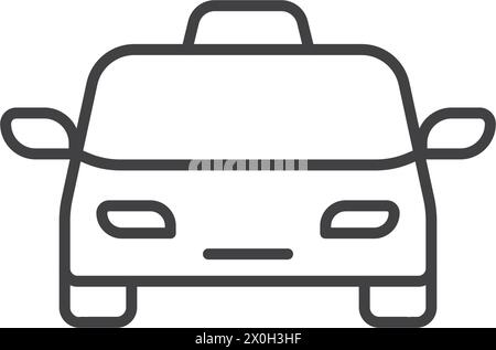 Taxi icon in flat style. Taxicab vector illustration on isolated background. Transport sign business concept. Stock Vector