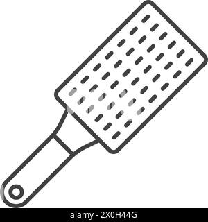 Grater icon in flat style. Cookery vector illustration on isolated background. Kitchen utensils sign business concept. Stock Vector