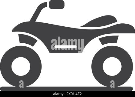 Atv icon in flat style. Quad bike vector illustration on isolated background. Transport sign business concept. Stock Vector