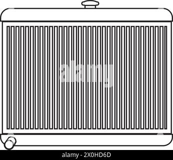 radiator icon vector illustrastion logo design Stock Vector