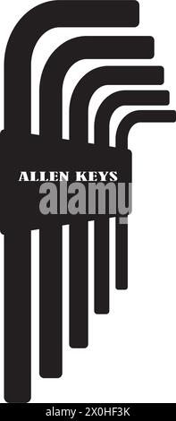 allen keys icon vector illustration symbol design Stock Vector