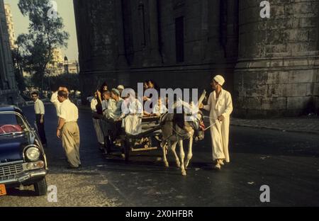 Street scene in Cairo in the early sixties. [automated translation] Stock Photo