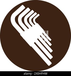 allen keys icon vector illustration symbol design Stock Vector