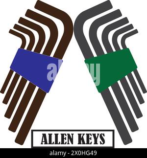 allen keys icon vector illustration symbol design Stock Vector