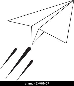 Paper plane icon vector, Send Message solid logo illustration. Stock Vector