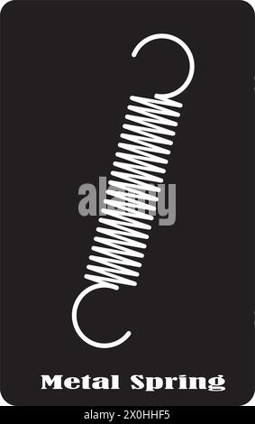 Flexible coil spring spiral. Thin wire curves in bouncing zigzag shapes ...