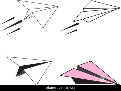 Paper plane icon vector, Send Message solid logo illustration. Stock Vector