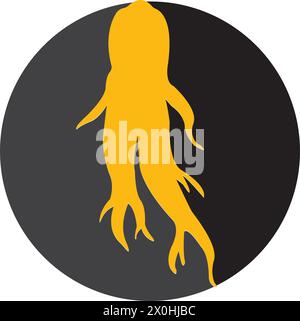 Ginseng icon Vector Illustration design Logo template Stock Vector