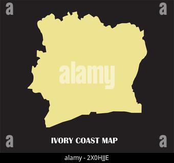 Ivory coast map vector illustration Stock Vector Image & Art - Alamy