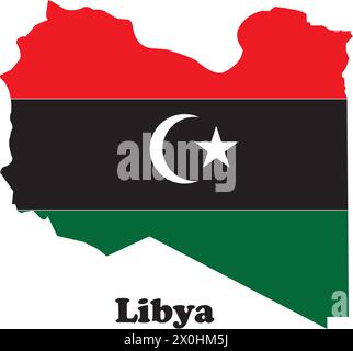 libya map icon vector illustration symbol design Stock Vector