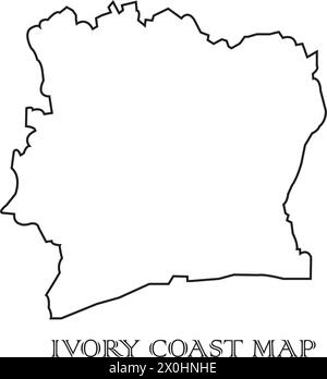 Ivory Coast Map with states and modern round shapes Stock Vector Image ...