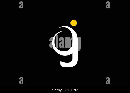 Professional Letter G Genius Man Logo Design Template Stock Vector