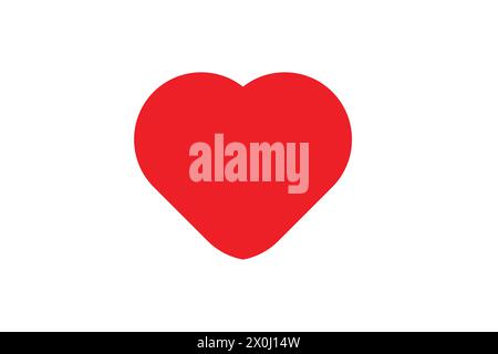 Red Heart Icon Design Template Stock Vector