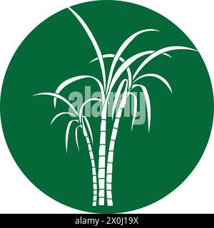 Sugar cane icon Vector Illustration design Logo template Stock Vector
