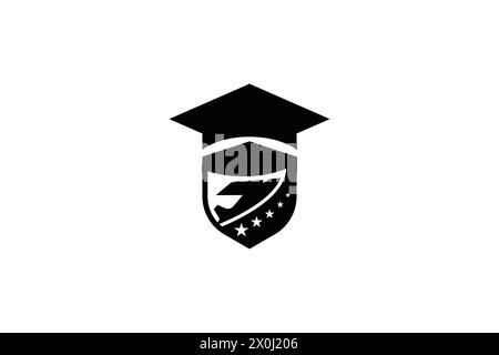 Professional Creative Minimal Flight School icon Logo Design Stock Vector