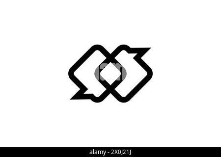 Minimal Awesome Trendy Professional Infinity Chat Icon Logo Design Stock Vector
