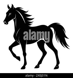 Horse Illustrations - Ideal for Equestrian Branding, Art Prints, and Farmhouse Decor Stock Vector