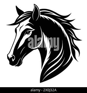 Horse Illustrations - Ideal for Equestrian Branding, Art Prints, and Farmhouse Decor Stock Vector