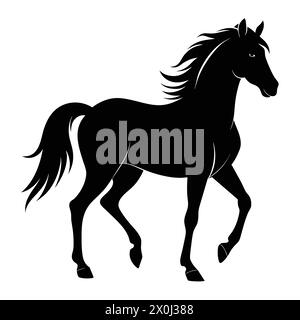 Horse Illustrations - Ideal for Equestrian Branding, Art Prints, and Farmhouse Decor Stock Vector