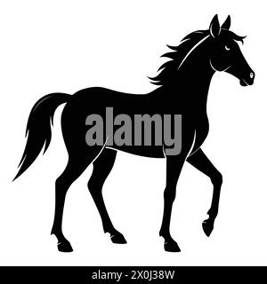 Horse Illustrations - Ideal for Equestrian Branding, Art Prints, and Farmhouse Decor Stock Vector