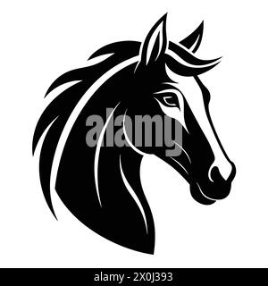 Horse Illustrations - Ideal for Equestrian Branding, Art Prints, and Farmhouse Decor Stock Vector