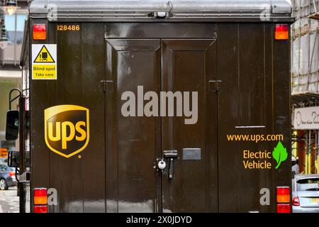 London, England, UK - 27 June 2023: Electric delivery van used by the United Parcel Service UPS distribution business Stock Photo
