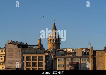 Galata Tower, Galata Kulesi, Istanbul Turkey, Europe Stock Photo