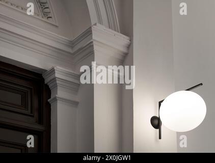 Fixtures and fittings within the newly refurbished Paisley Town Hall reopened in 2023 Stock Photo