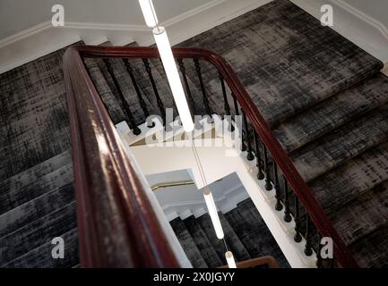 Fixtures and fittings within the newly refurbished Paisley Town Hall reopened in 2023 Stock Photo