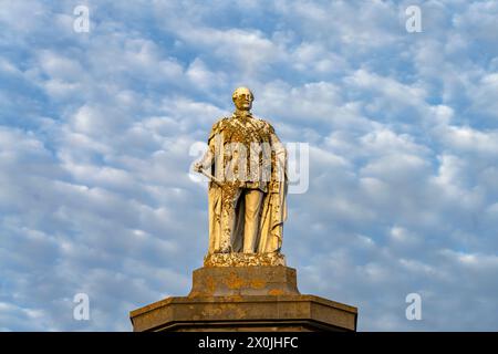 Monument to Prince Albert on Castle Hill in Tenby, Wales, Great Britain, Europe Stock Photo