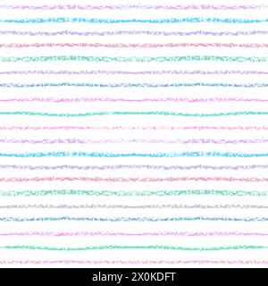 Crayon hand drawn lines seamless pattern texture Stock Vector