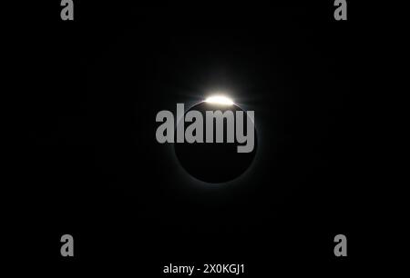 Total Solar Eclipse 2024 April 8 Stock Photo