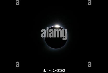 Total Solar Eclipse 2024 April 8 Stock Photo