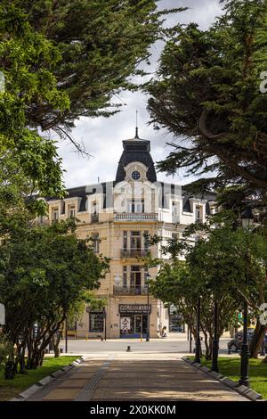 Historic building at the Plaza de Armas. Punta Arenas, Magallanes y la Antarctica Chilena, Chile. Stock Photo