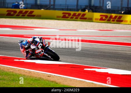 12th April 2024; Circuit Of The Americas, Austin, Texas, USA; 2024 MotoGP Red Bull Grand Prix of The Americas Practice Day; Number 25 Trackhouse Racing rider Raul Fernandez during practice 2 Stock Photo