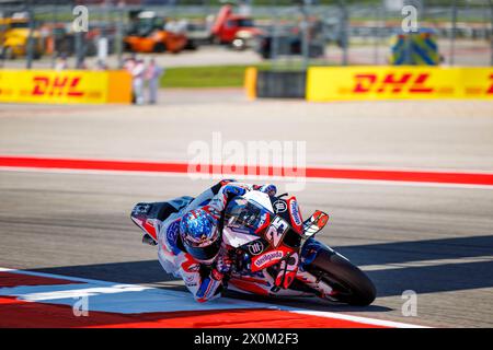 12th April 2024; Circuit Of The Americas, Austin, Texas, USA; 2024 MotoGP Red Bull Grand Prix of The Americas Practice Day; Number 25 Trackhouse Racing rider Raul Fernandez during practice 2 Stock Photo