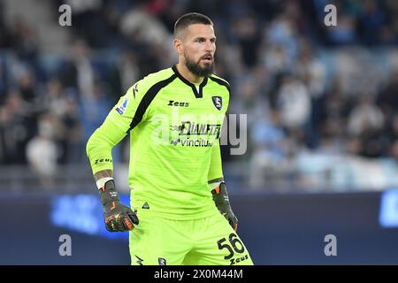 Rome, Lazio. 12th Apr, 2024. Benoit Costil of Salernitana during the Serie A match between Lazio v Salernitana at Olympic stadium, Italy, April 12nd, 2024. AllShotLive Credit: Sipa USA/Alamy Live News Stock Photo